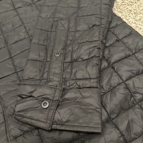 The North Face Shirt Jacket Men’s Large Black ThermoBall Eco Quilted Snap Front - Picture 2 of 8